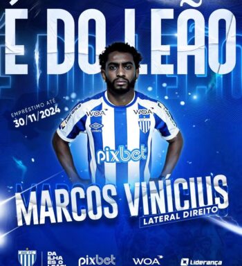 Avaí anuncia Marcos Vinícius como reforço para a Série B do Brasileiro